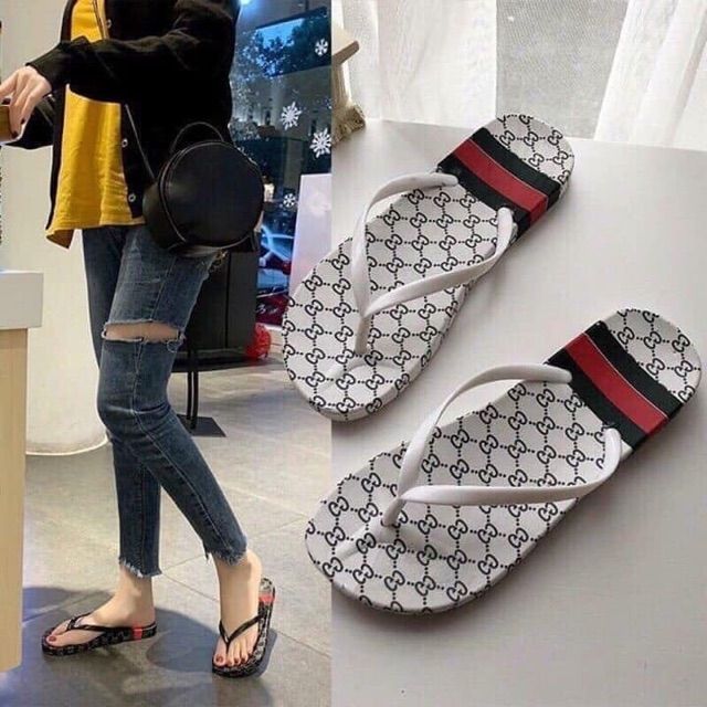 (XẢ HÀNG. FREESHIP) Dép kẻ sọc