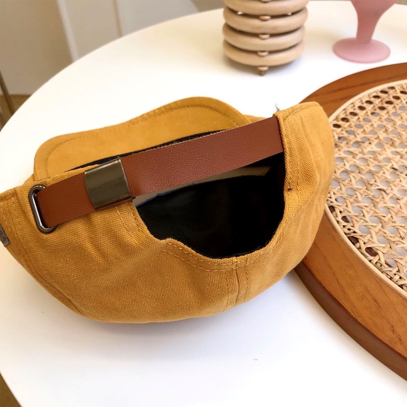 Mũ Beret Canvas Mỏng Màu Sắc Trơn Phong Cách Hàn Quốc Có Thể Điều Chỉnh Cho Nam Nữ