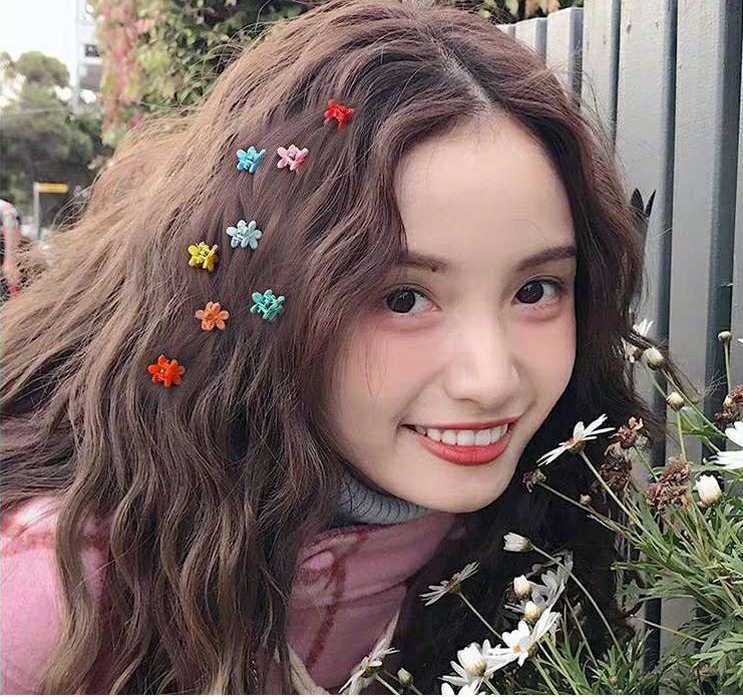  Kẹp tóc mini hình bông hoa phong cách Hàn Quốc xinh xắn cho bé