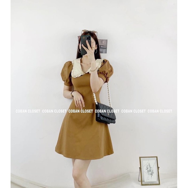 [Mã FAGREEN1505 giảm tới 30K đơn 99K] VN104 - VÁY XOÈ CHIẾT EO CỔ TRẮNG BÈO 2 MÀU NỮ | BigBuy360 - bigbuy360.vn