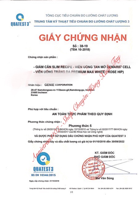 VIÊN UỐNG GIẢM CÂN SLIM RECIPE | BigBuy360 - bigbuy360.vn