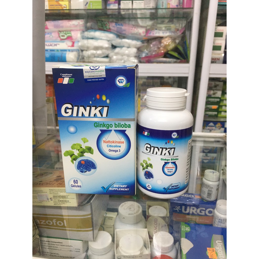 Bổ Não GINKI hỗ trợ tăng cường tuần hoàn não , giảm đau đầu hoa mắt chóng mặt