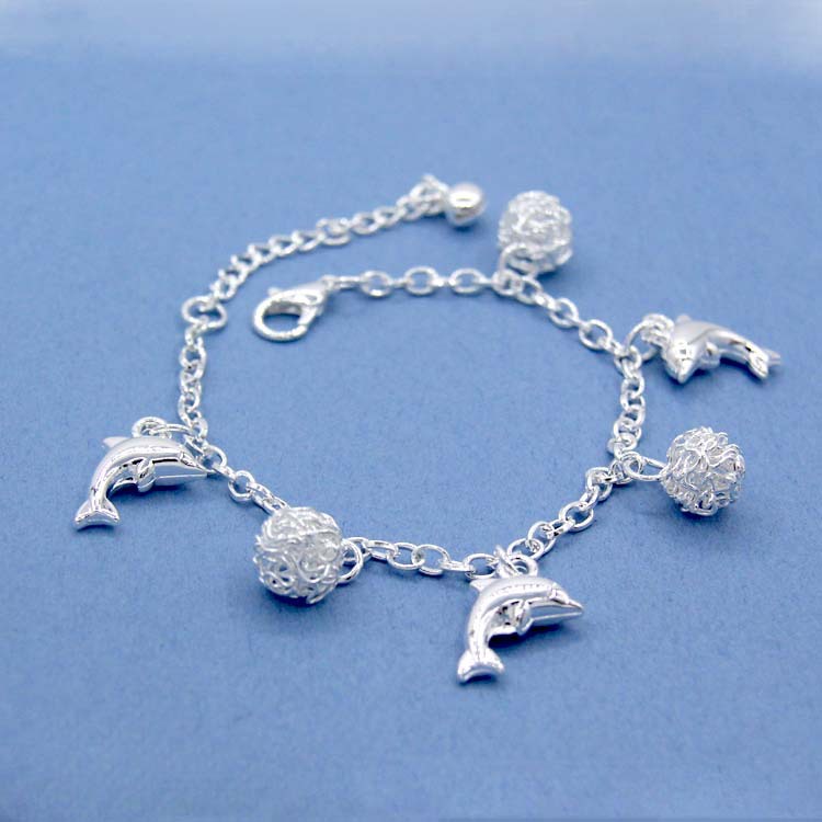 Bán Chạy Vòng Tay Bạc Rỗng Hình Quả Bóng Chuông Cá Tính Cá Tính Cho Bạn Gái