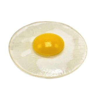 Đồ chơi nắn bóp hình Trứng chiên opla lòng đào 2 màu trong đục đàn hồi giải tỏa căng thẳng hình quả trứng