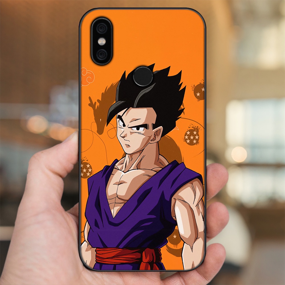 Ốp lưng Xiaomi Mi A2, Redmi 6X viền đen in hình Gohan Dragon Ball