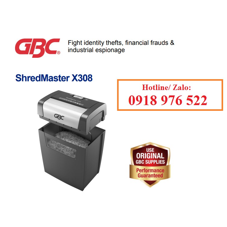 Máy hủy giấy GBC Shredmaster X308