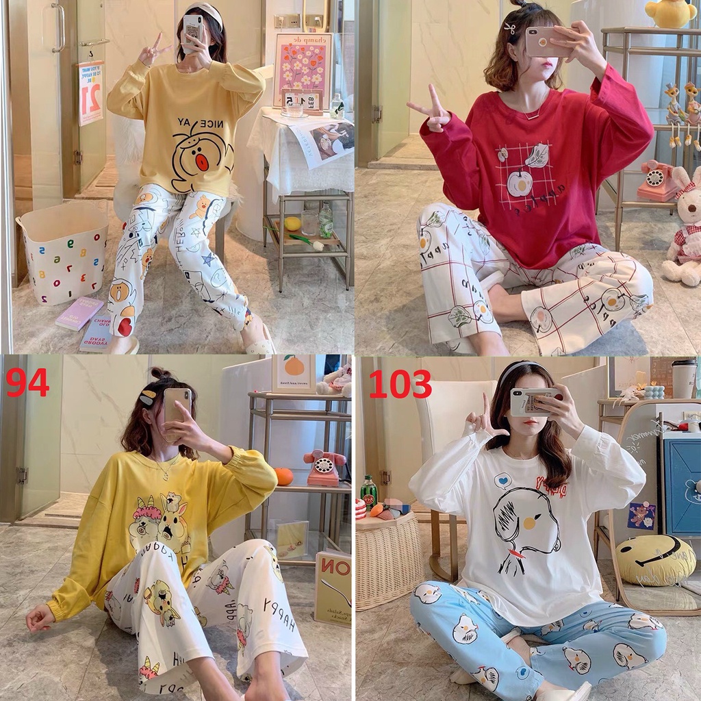 Đồ bộ nữ dài tay, Đồ bộ thu đông dài tay, Đồ bộ mặc ở nhà cho nữ, Đồ bộ ngủ thun dành cho nữ cực hot | BigBuy360 - bigbuy360.vn