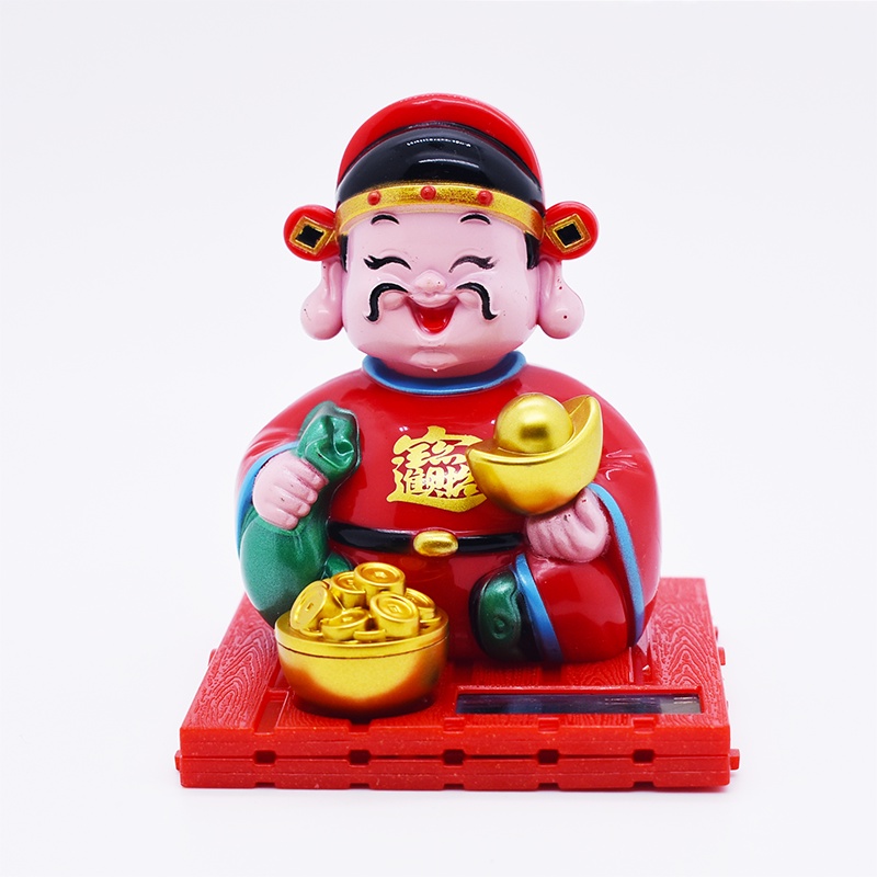 Đồ trang trí Búp Bê Thần Tài Sử Dụng Năng Lượng Mặt Trời Trang Trí Nội Thất/Xe Hơi