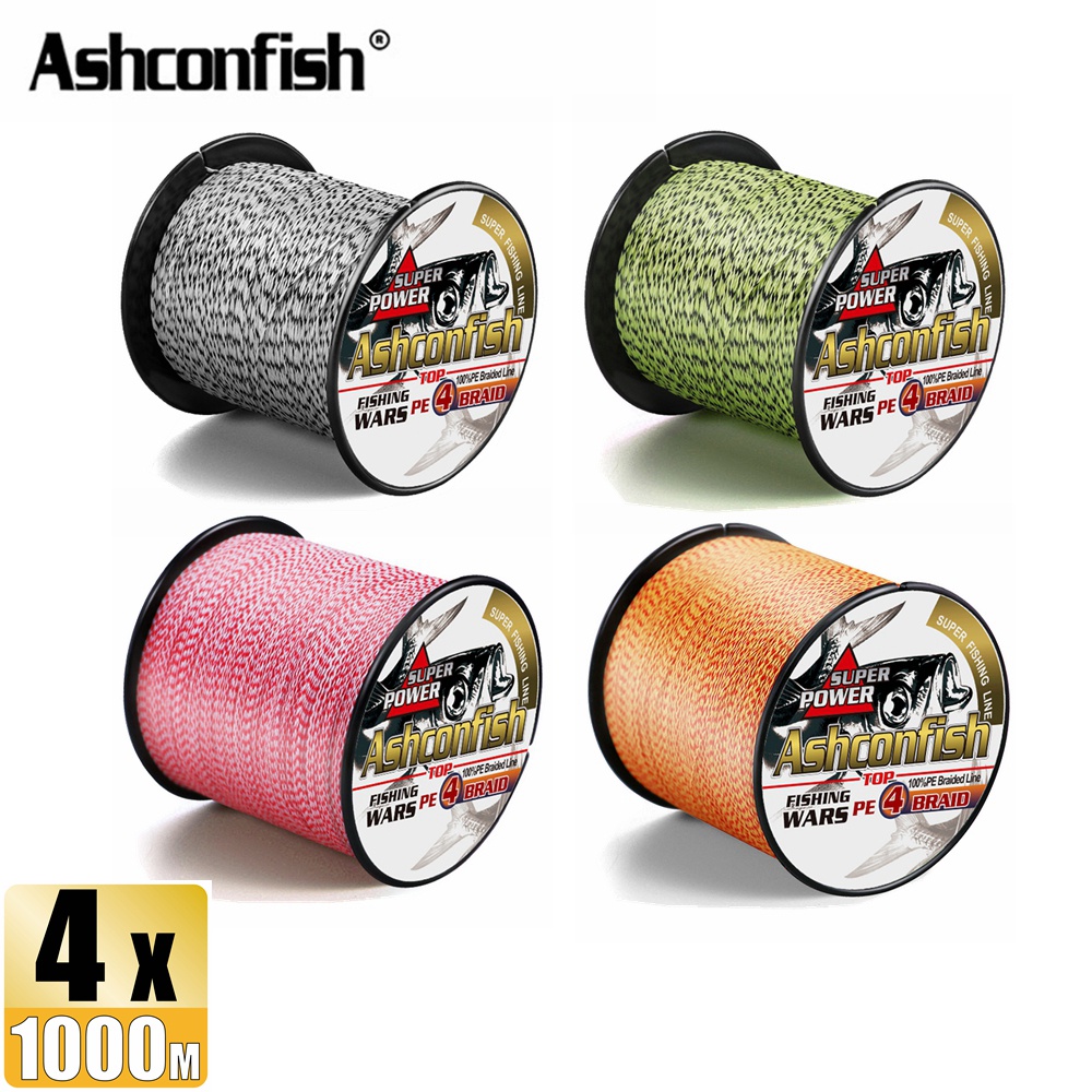 Cuộn Dây Câu Cá Bện 4 Sợi Ashconfish 1000M