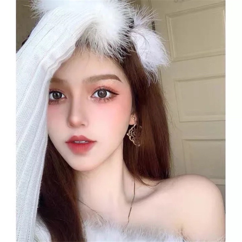 Kẹp Tóc Nơ Phối Lông Vũ Màu Trắng Xinh Xắn Đáng yêu