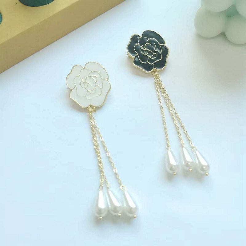 Ghim Cài Áo Hình Hoa Hồng Đính Ngọc Trai Nhân Tạo Thời Trang