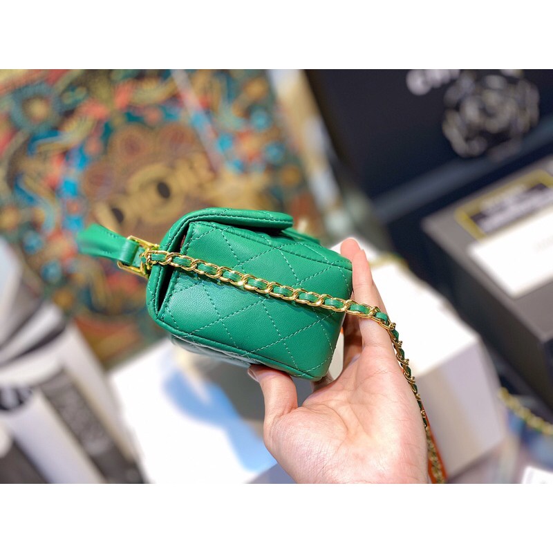 ⚜️ CHA-NEL MINI FLAP BAG WITH TOP HANDLE SP