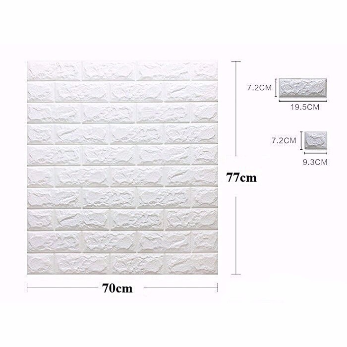 [Xả Kho Giá Sỉ] Xốp dán tường giả gạch 3D - Loại 1 - Khổ 70 x 77 cm - Chống ẩm mốc cách âm cách nhiệt - Có keo dán sẵn | BigBuy360 - bigbuy360.vn