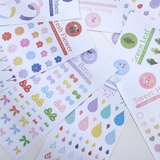 Tấm sticker màu sắc thanh lịch trang trí sổ tay bullet journal - M196