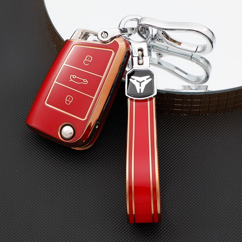 Vỏ TPU Bảo Vệ Chìa Khóa Xe Hơi Volkswagen VW Golf 7 mk7 Tiguan MK2 SEAT Ateca Leon FR 2 Altea Ibiza For Skoda Octavia A7