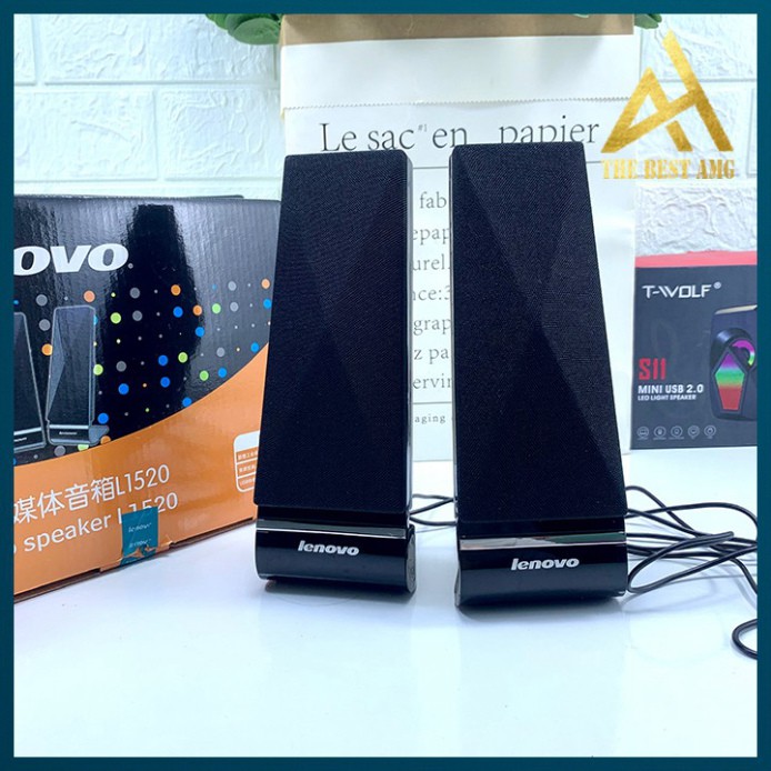 Loa Máy Vi Tính PC Laptop Để Bàn Cao Cấp 2.0 LENOVO L1520 - Loa Nghe Nhạc Mini Có Dây