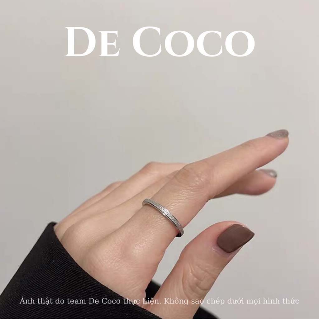Nhẫn nữ bạc 925 basic tổng hợp De Coco