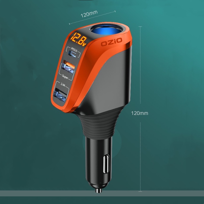 Tẩu Sạc Nhanh 278W QC4.0 / 3.0 USB Type-C PD 12-24V Cho Điện Thoại