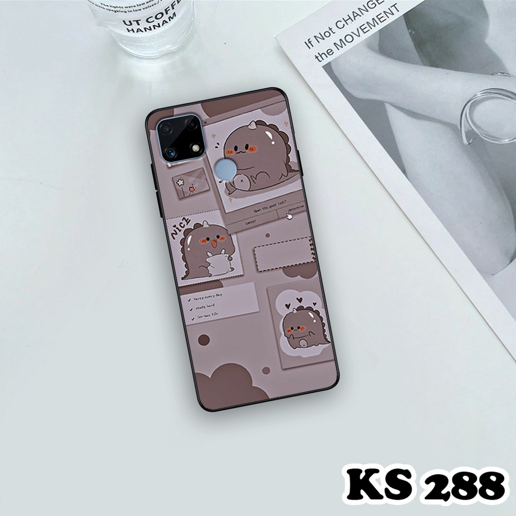 Ốp lưng Oppo Realme C25 - Realme C25y - Realme C25s - Ốp Oppo in hình khủng long DinoCute - Lưng nhám viền TPU