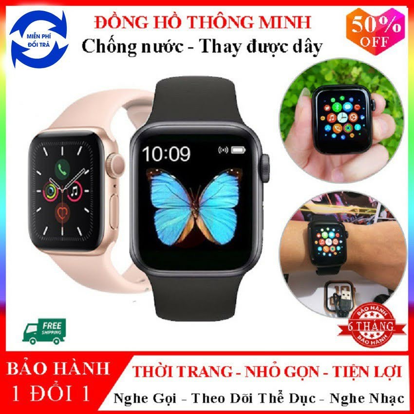 [ Freeship ] Đồng Hồ Thông Minh Cao Cấp | Smartwatch T500 Seri 5 Chống Nước - Đo Nhịp Tim