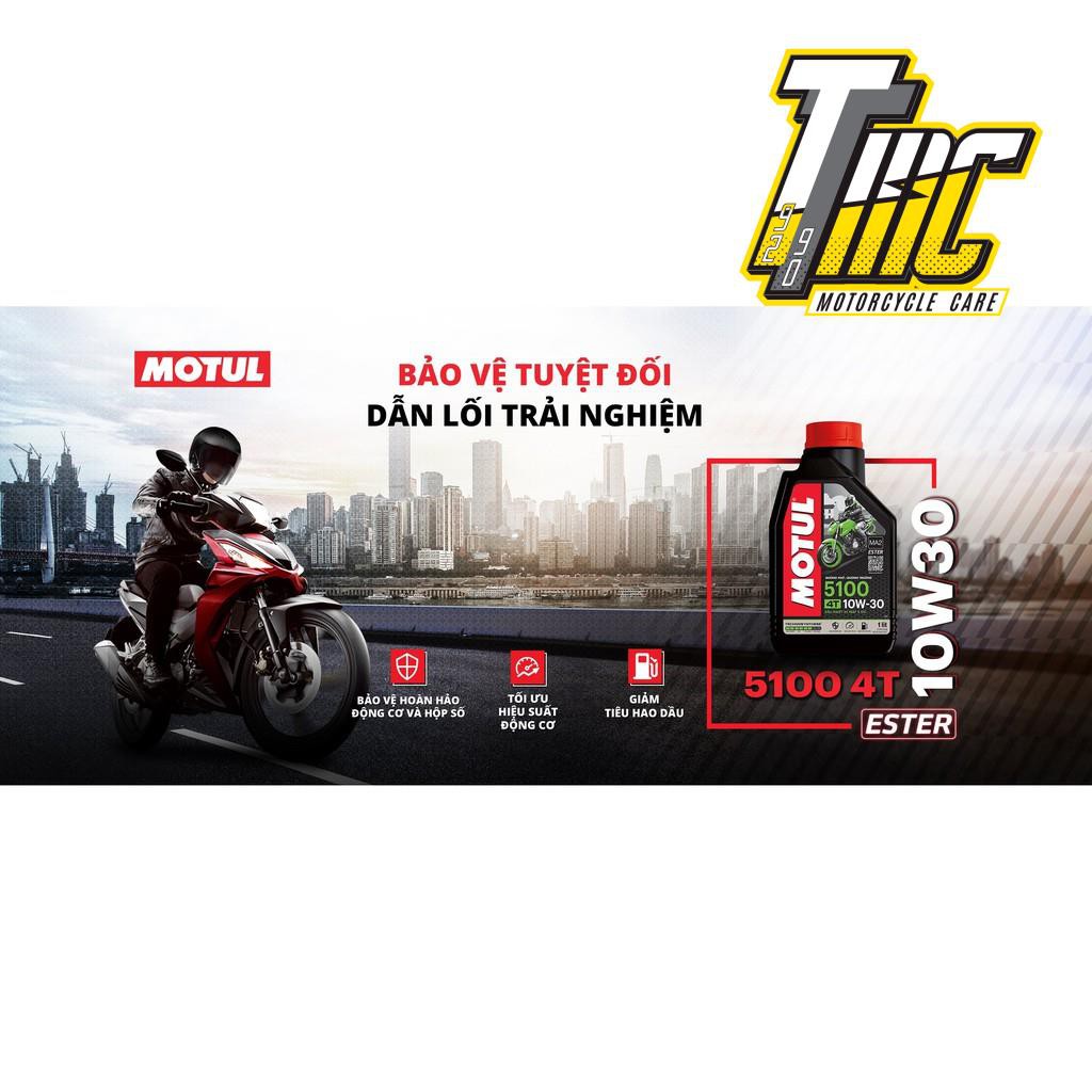 Nhớt Motul 5100 4T 10W30 công nghệ Ester tổng hợp 100% API SM, MA2