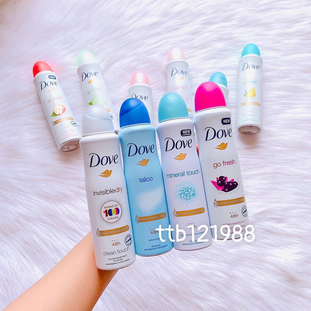 Xịt Khử Mùi Dove Go Fresh 150ml