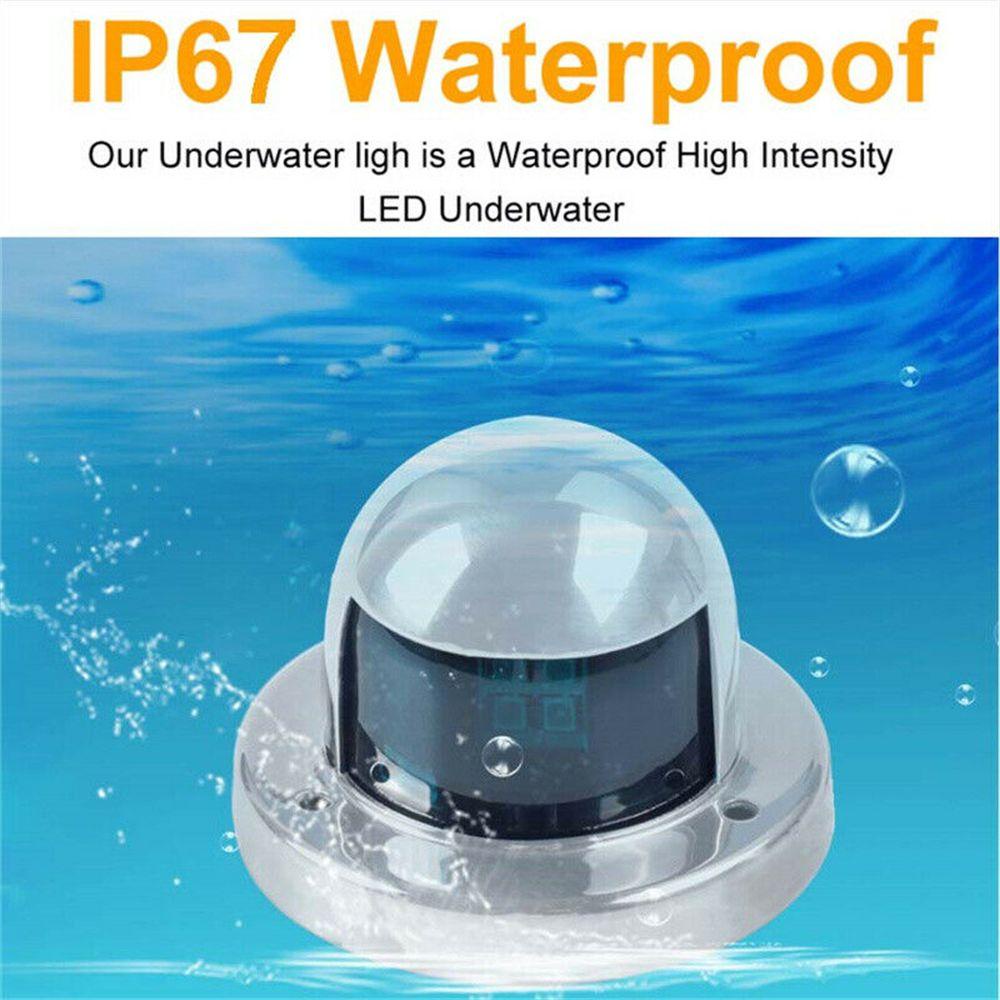 Set 1 / 2 Đèn Định Vị 12V Bằng Thép Không Gỉ Chuyên Dụng Cho Tàu Thuyền