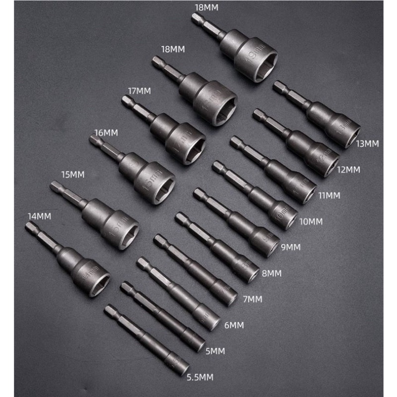 Đầu chụp BuLong 80mm chân lục giác cho khoan pin và khoan điện sâu lòng| Mũi bắn bulong chân lục giác L+R+T LRT