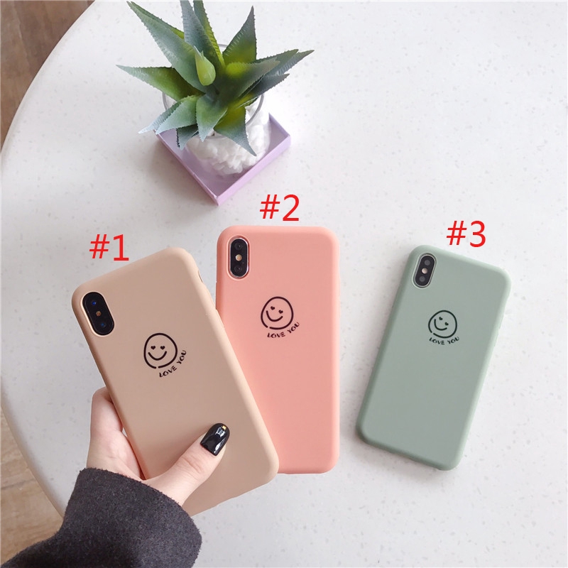 Love You Case for iPhone Xsmax XR XS X 7 8 6 6S Plus 6sPlus 7plus Silicone Matte Handphone Shell 3 colors