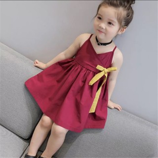 Váy đỏ 2 dây thắt nơ điệu đà 1.5kg