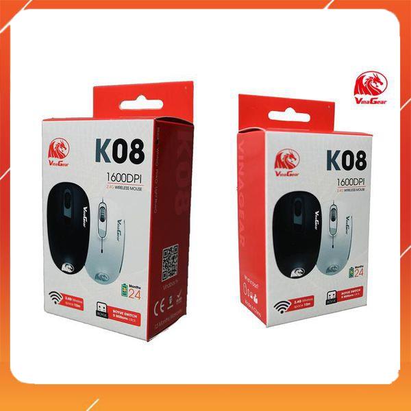 Chuột không dây V-DRA K08,nhấp êm,chạy mượt mà,được bảo hành khi mua hàng tại shop