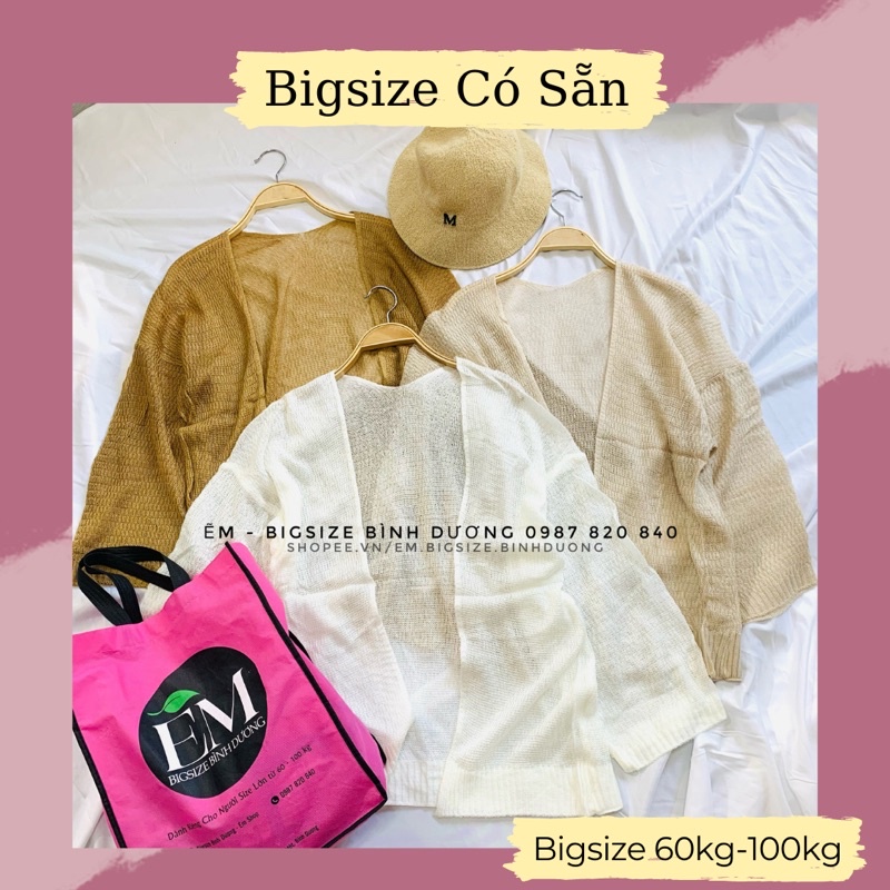 [BIGSIZE] ÁO LEN MỎNG Áo Cardigan Size Lớn