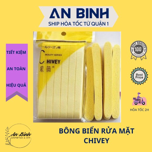 (Q1-HCM) |Loại 1| Bọt biển rửa mặt Chivey - Bông Tẩy Trang Chivey Dùng Tại Nhà