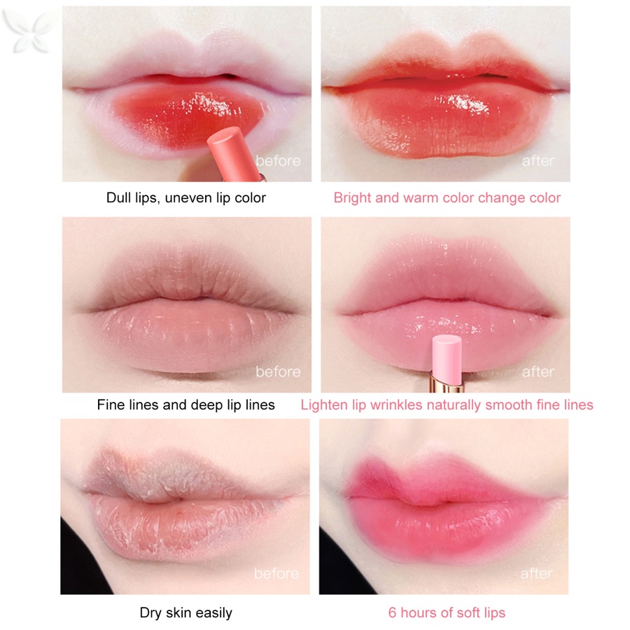 Jmmz Son Môi Thay Đổi Màu Sắc Theo Nhiệt Độ Tự Nhiên Không Dính Lâu Trôi Dưỡng Ẩm Chống Thấm Nước