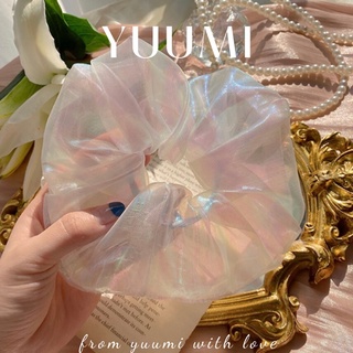 Scrunchie Dây Buộc Tóc Hoa Cột Tóc Scrunchie Hologram Ánh Kim