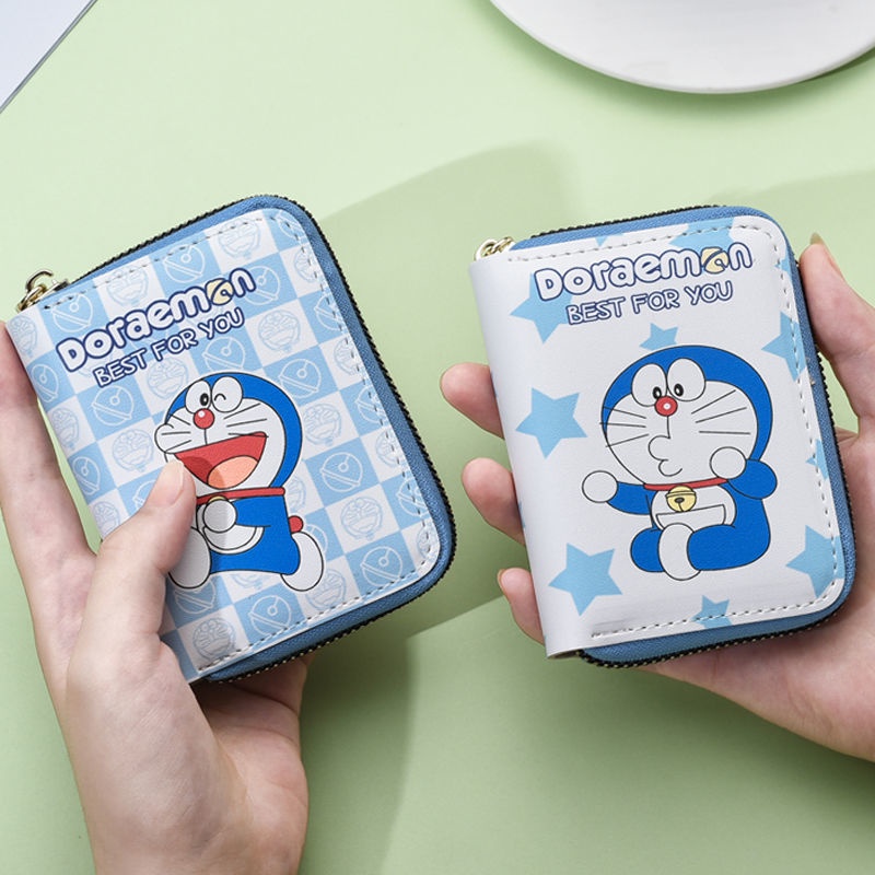 Ví Đựng Thẻ / Tiền Xu / Thẻ Hình Mèo Máy Doraemon Dễ Thương Chống Khử Từ Phong Cách Mới Cho Nam Và Nữ
