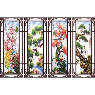 Tranh đính đá toàn bộ 5d tự làm-tranh TỨ QUÝ BỐN MÙA- treo phòng khách