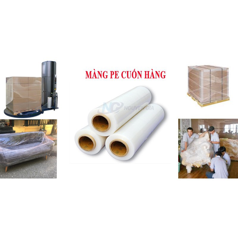 [1kg/2kg/3kg/4kg/5kg] Màng chít PE chiều rộng 50cm/25c – Dùng cuốn bọc hàng hoá và pallet- Chất lượng dẻo,dai