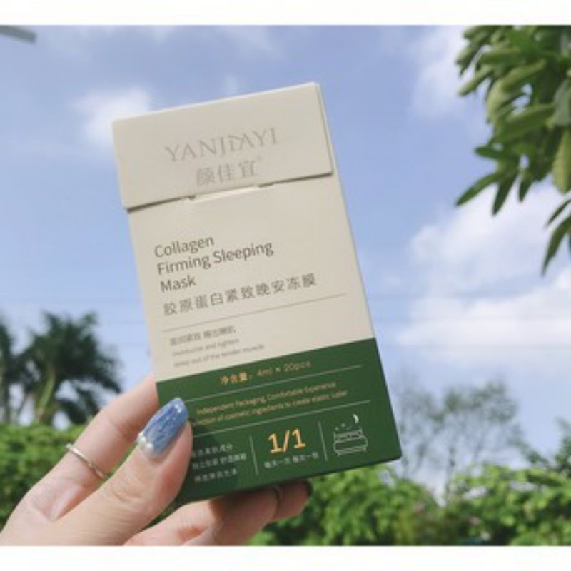 Mặt nạ ngủ Colagen nội địa Trung dạng thạch Bioaqua, mặt nạ dưỡng ẩm rau má, cải thiện làn da