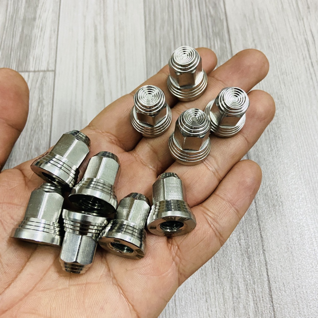(CHUYÊN ỐC KIỂU XE MÁY) TÁN INOX 304 ĐẦU BÍT 10LY MẪU THÁI VÀNH GẮN CỐT GẤP