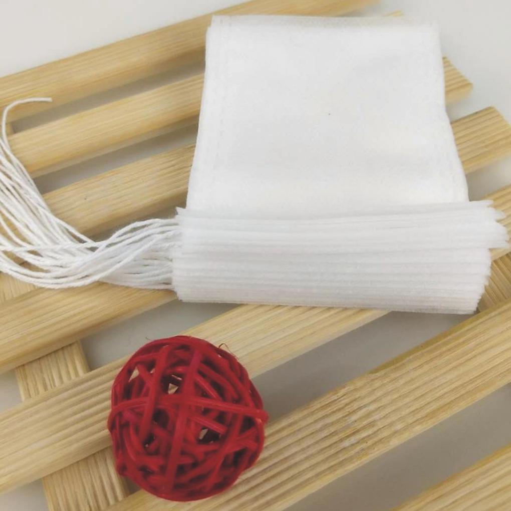 Bộ 100 Túi Lọc Trà Có Dây Rút Kích Thước 5 5x7cm Tiện Dụng DIY