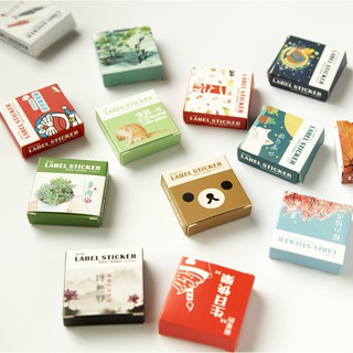 Bộ hình dán Sticker hộp 40 miếng dễ thương nhiều mẫu
