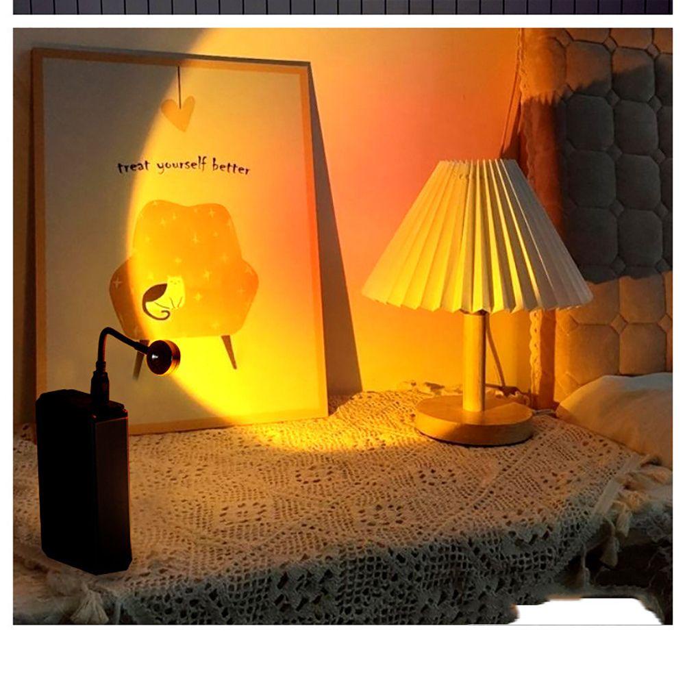 Đèn LED USB Xoay 360 Độ Ánh Sáng Cầu Vồng Chống Nước Trang Trí Nhà Cửa