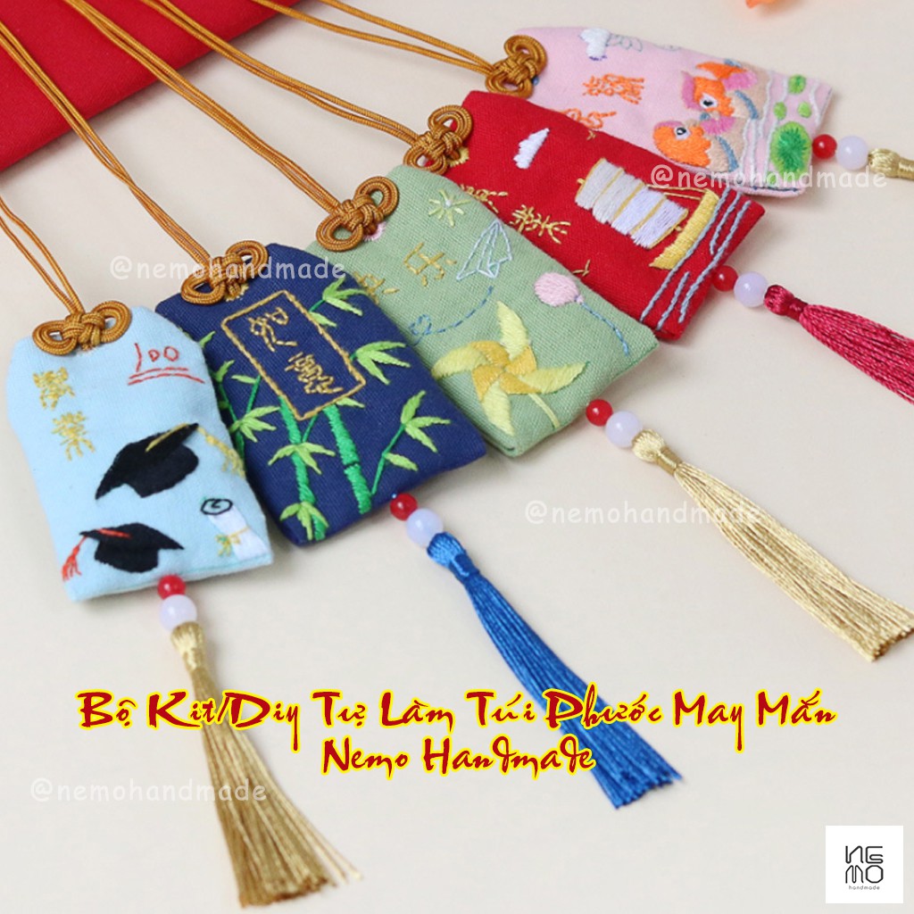 Bộ Kit/ Diy Tự Làm Túi Ước Nguyện Omamori Nemo Handmade - BKOMPT