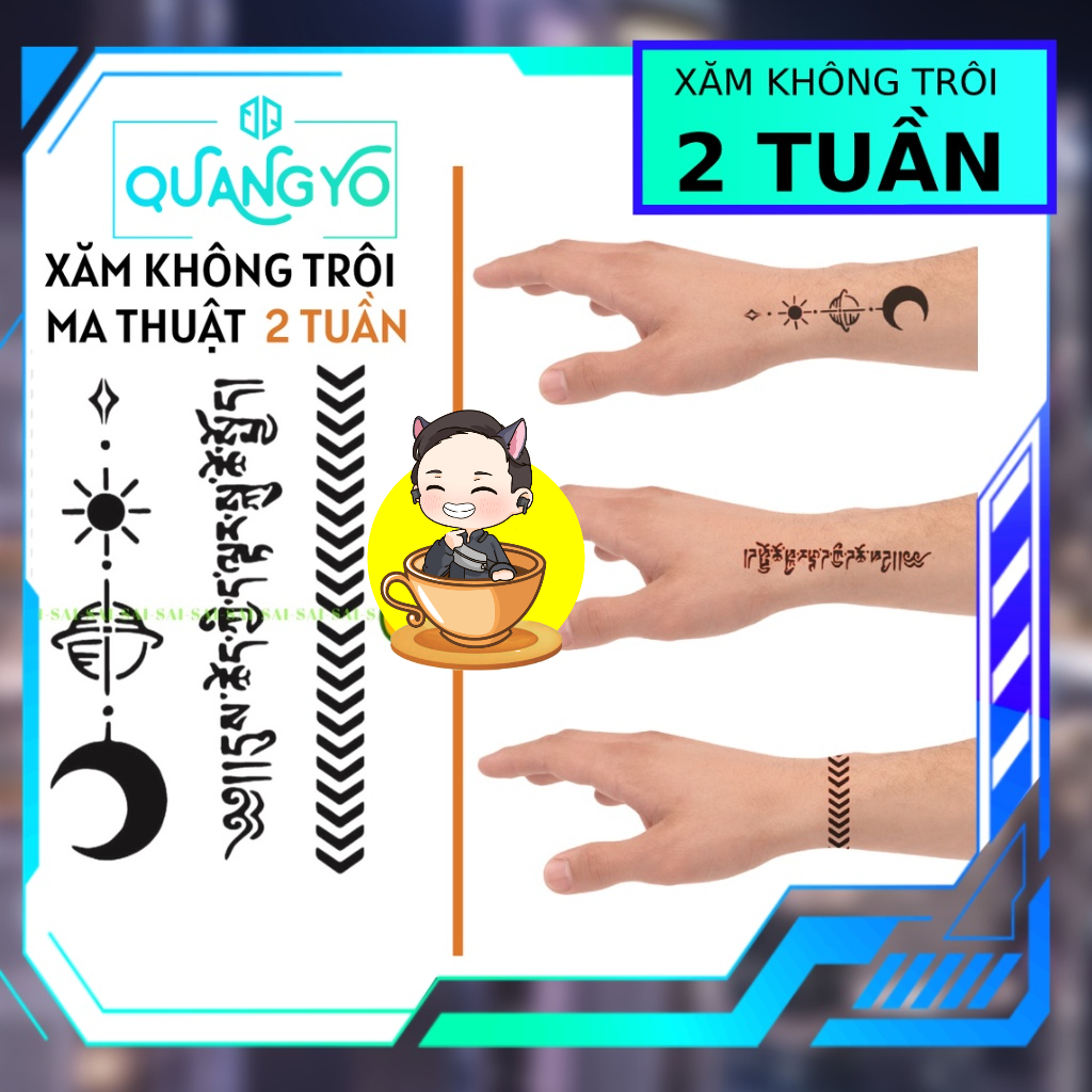 Hình xăm không trôi, hệ mặt trời, chữ phạn cỡ vừa, Hình xăm ma thuật, Xăm giống Inkaholic