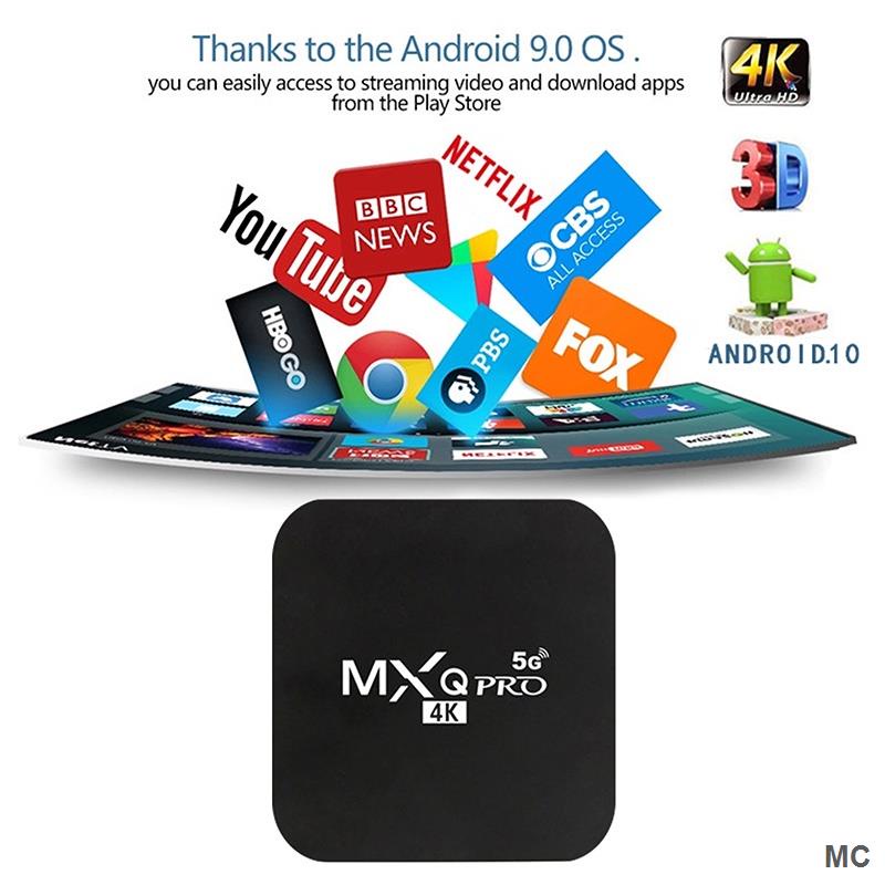 Đầu TV box MXQ Pro Thông Minh 16 + 256gb HD 4K 2.4Gw Wifi android10.1 KèM Phụ KiệN