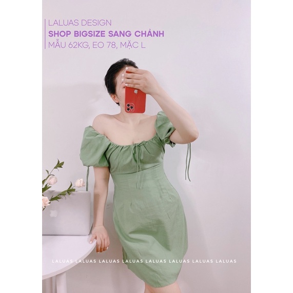 Đầm dự tiệc bigsize màu xanh mint cực xinh Laluas