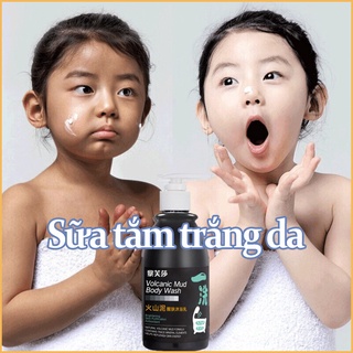 Sữa tắm trắng da Sữa tắm thơm 250ML dưỡng ẩm cơ thể Làm trắng da tẩy tế bào chết bùn núi lửa