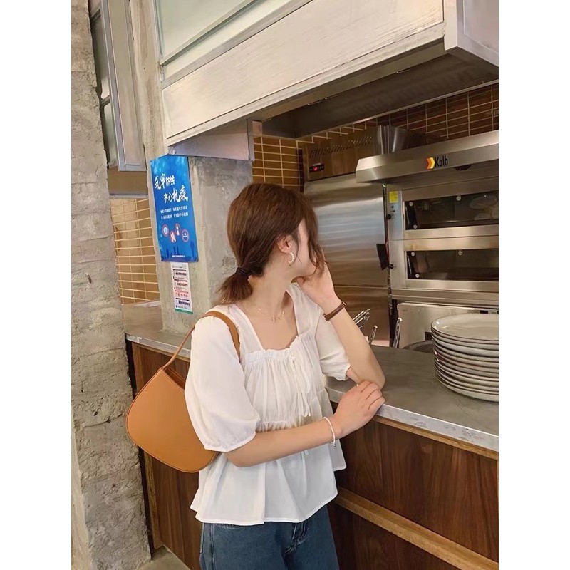 ÁO KIỂU HÀN QUỐC RÚM NGỰC TAY BỒNG
