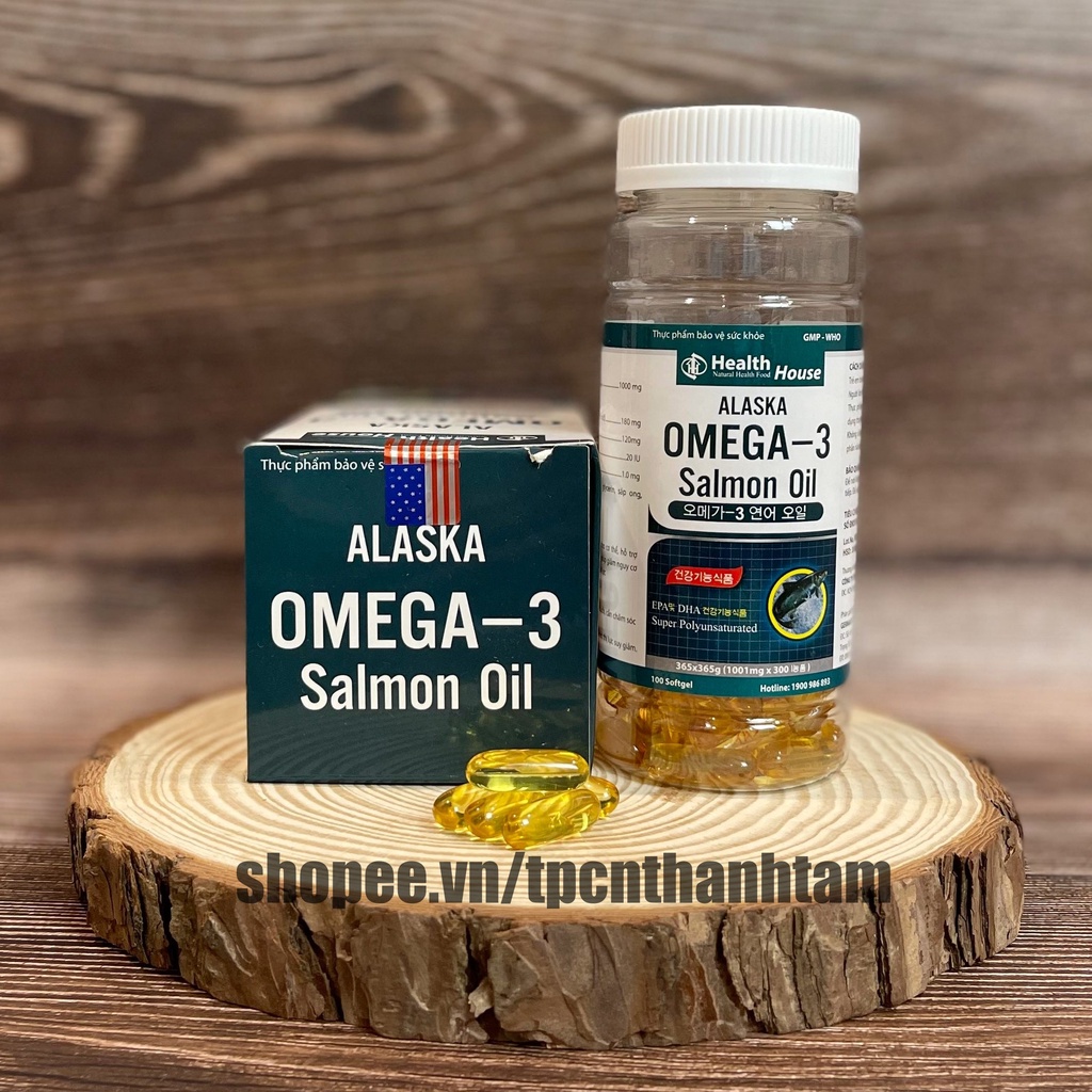 Dầu Cá ALASKA OMEGA 3 hỗ trợ hệ tim mạch, trí não, tăng cường thị lực